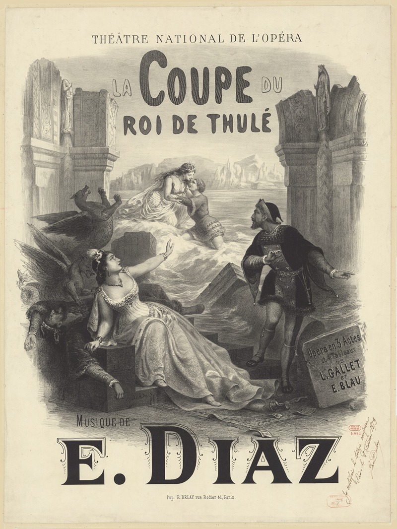 Pierre-Auguste Lamy - La Coupe du roi de Thulé opéra en 3 actes et 4 tableaux de L. Gallet et E. Blau