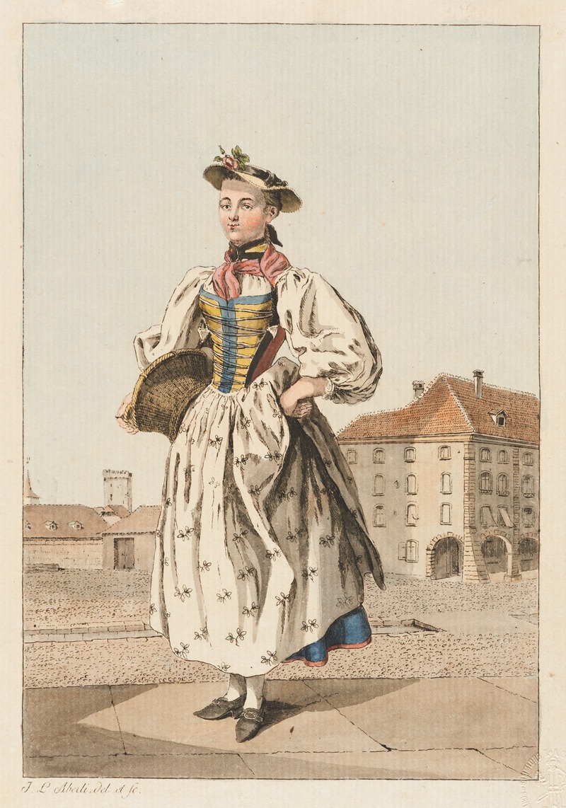 Johann Ludwig Aberli - Paysanne Servante à Berne