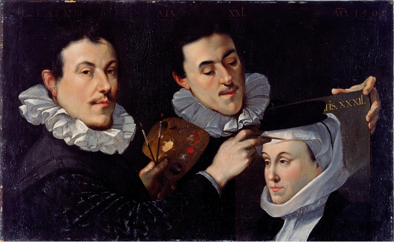 Joseph Heintz The Elder - Self-portrait with brother and sister