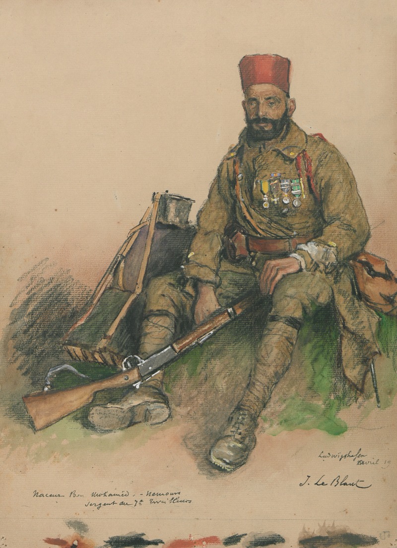 Julien Le Blant - Portrait d’un militaire de l’armée coloniale