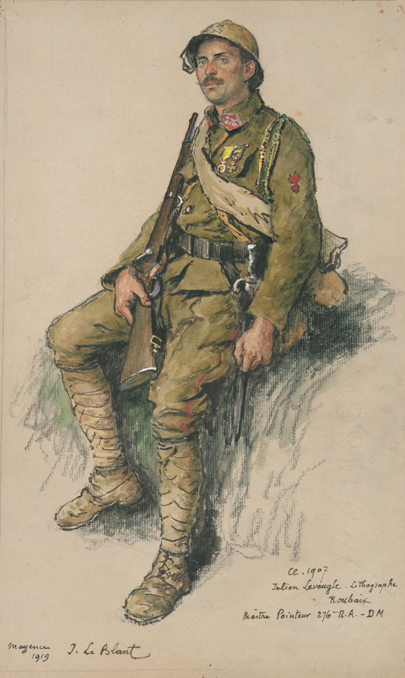 Julien Le Blant - Portrait d’un militaire français de la Première Guerre Mondiale