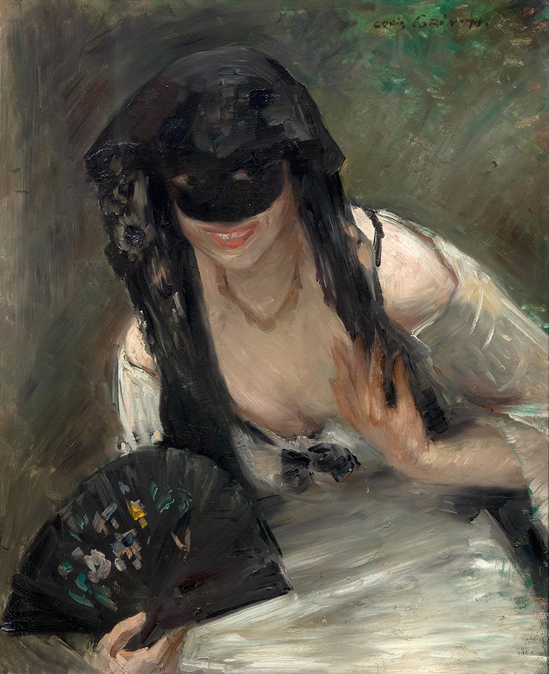 Lovis Corinth - Maske im weißen Kleid