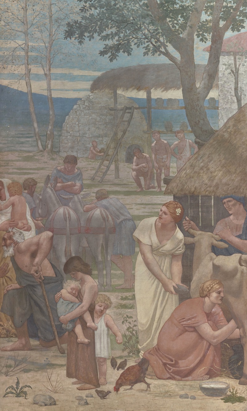 Pierre Puvis de Chavannes - La Rencontre de sainte Geneviève et de saint Germain