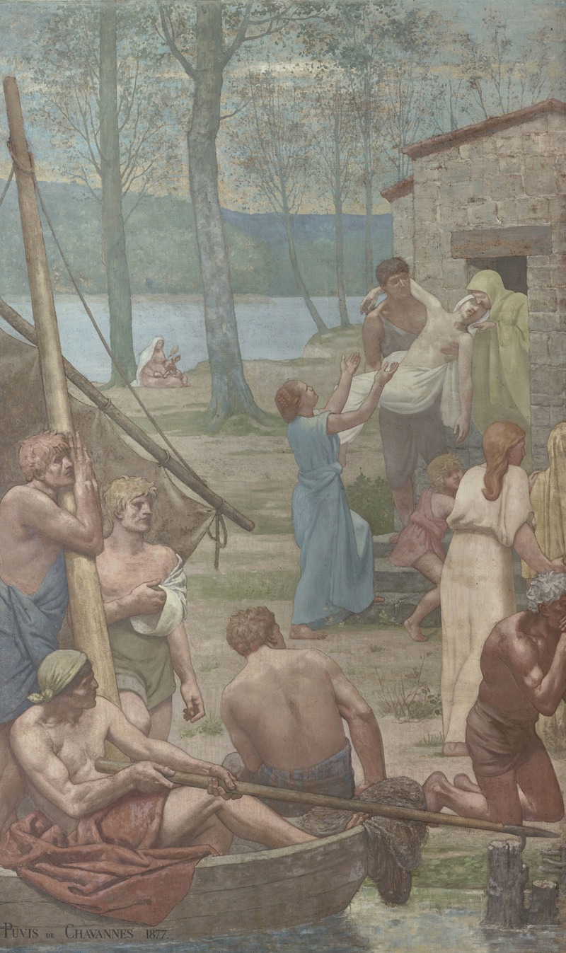 Pierre Puvis de Chavannes - La Rencontre de sainte Geneviève et de saint Germain