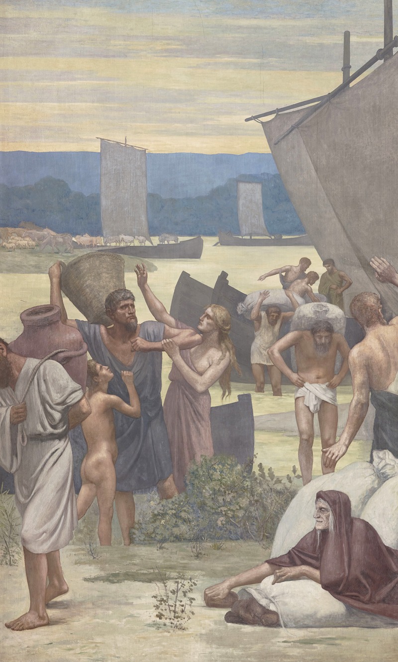 Pierre Puvis de Chavannes - Sainte Geneviève ravitaillant Paris assiégé