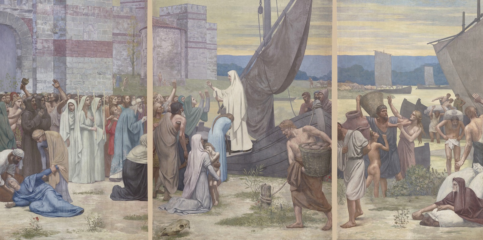 Pierre Puvis de Chavannes - Sainte Geneviève ravitaillant Paris assiégé