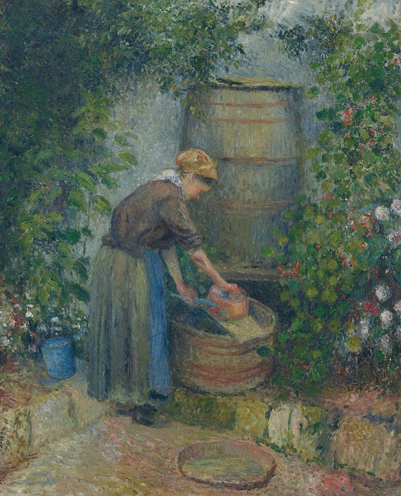 Camille Pissarro - Femme lavant une casserole