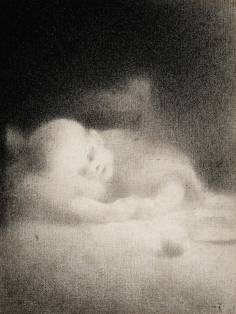 Charles Angrand - Etude d’enfant dormant