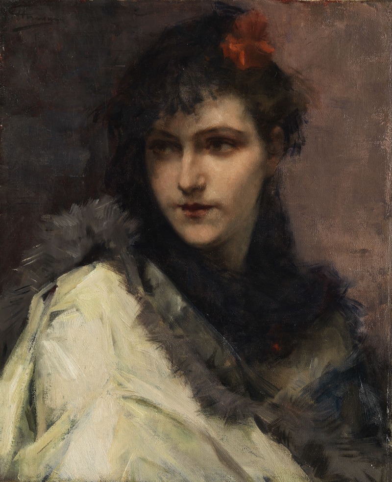 Charles Herman - Portrait of a Young Lady