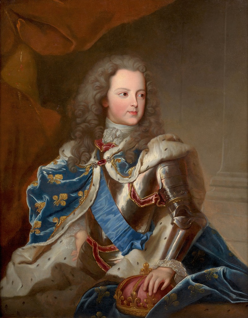 Charles Sevin De La Penaye - Portrait du roi Louis XV en armure