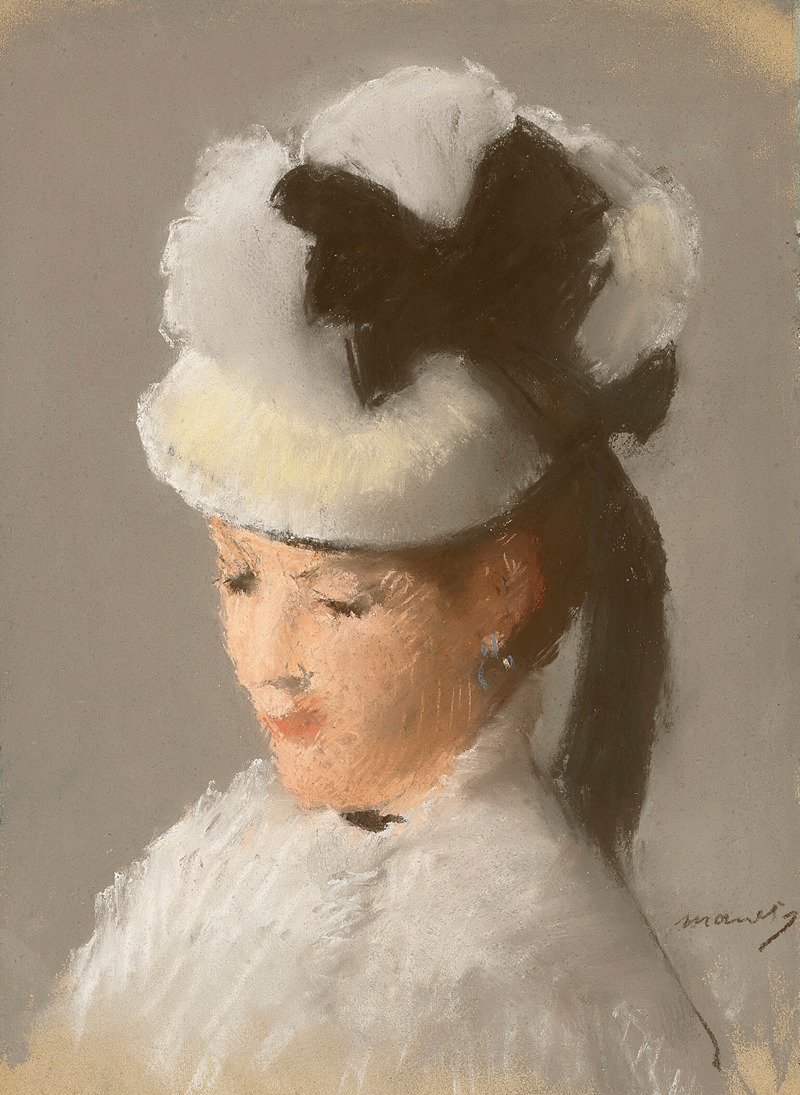 Édouard Manet - Jeune femme au chapeau blanc