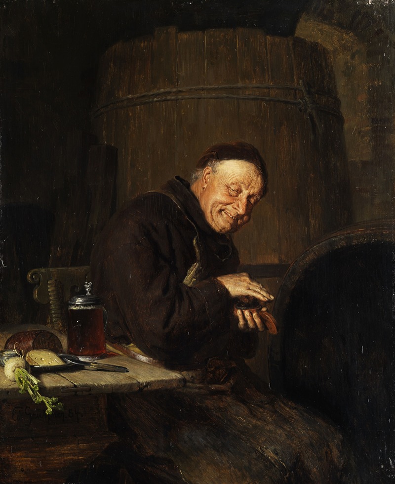 Eduard von Grützner - Vor der Brotzeit