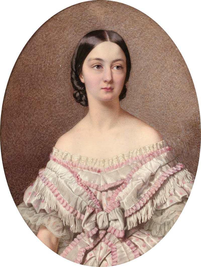 Eduardo De Lobo De Moira - Portrait de Françoise de Bragance, princesse du Brésil