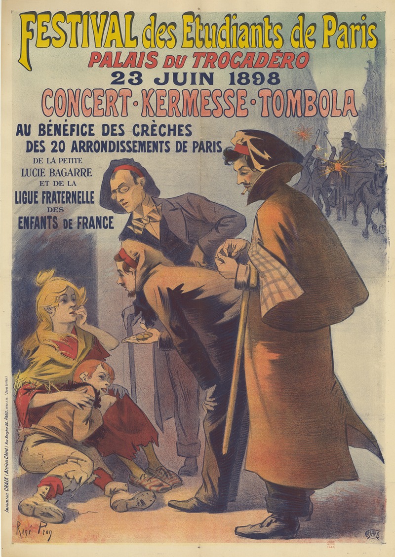 René Péan - Festival des Etudiants de Paris. Palais du Trocadéro, 23 juin 1898, Concert – Kermesse -Tombola