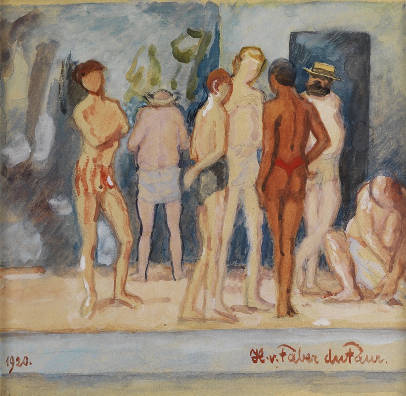 Hans von Faber du Faur - In the bathhouse