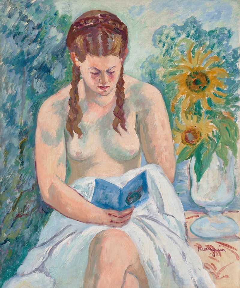 Henri Manguin - Geneviève Sauty nue lisant