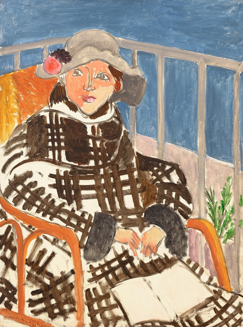 Henri Matisse - Mademoiselle Matisse en manteau écossais