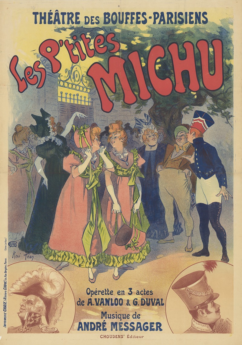 René Péan - Théatre des Bouffes Parisiens. Les P’tites Michu, opérette en 3 actes de A. Vanloo & G. Duval