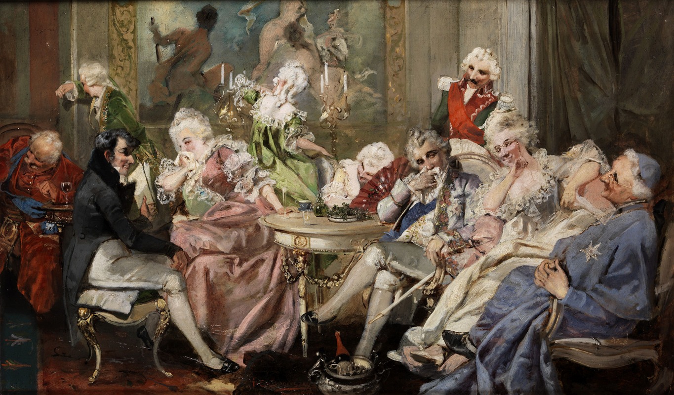 Jan Czesław Moniuszko - Courtly Company in a Salon