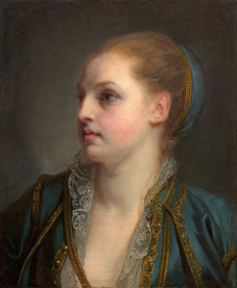 Jean-Baptiste Greuze - Presumed portrait of Mademoiselle Clairon