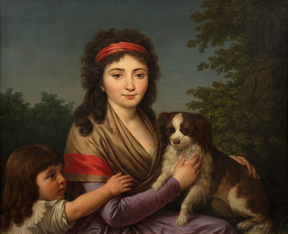 Louis-Jean-François Lagrenée - Portrait of Alexandrine-Julie Vaudoyer, daughter of the painter and wife of the architect Antoine-Laurent Vaudoyer