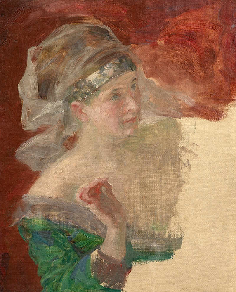 Marie Bracquemond - Study of a lady in historical costume