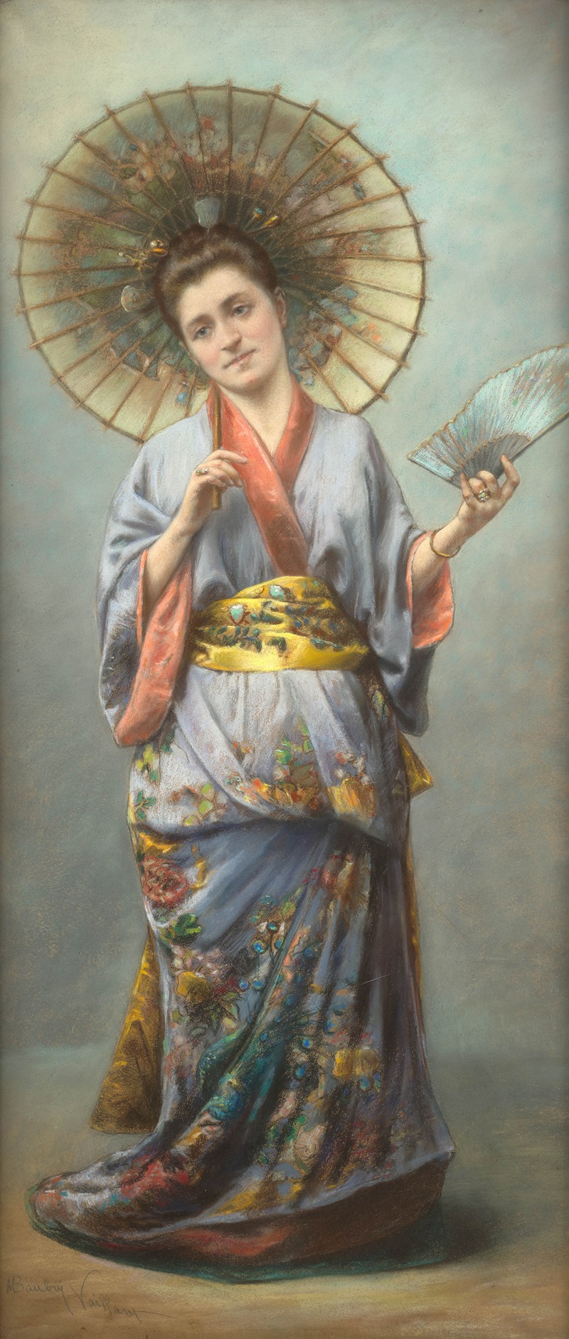 Marie-Adélaïde Baubry Vaillant - L’élégante en kimono