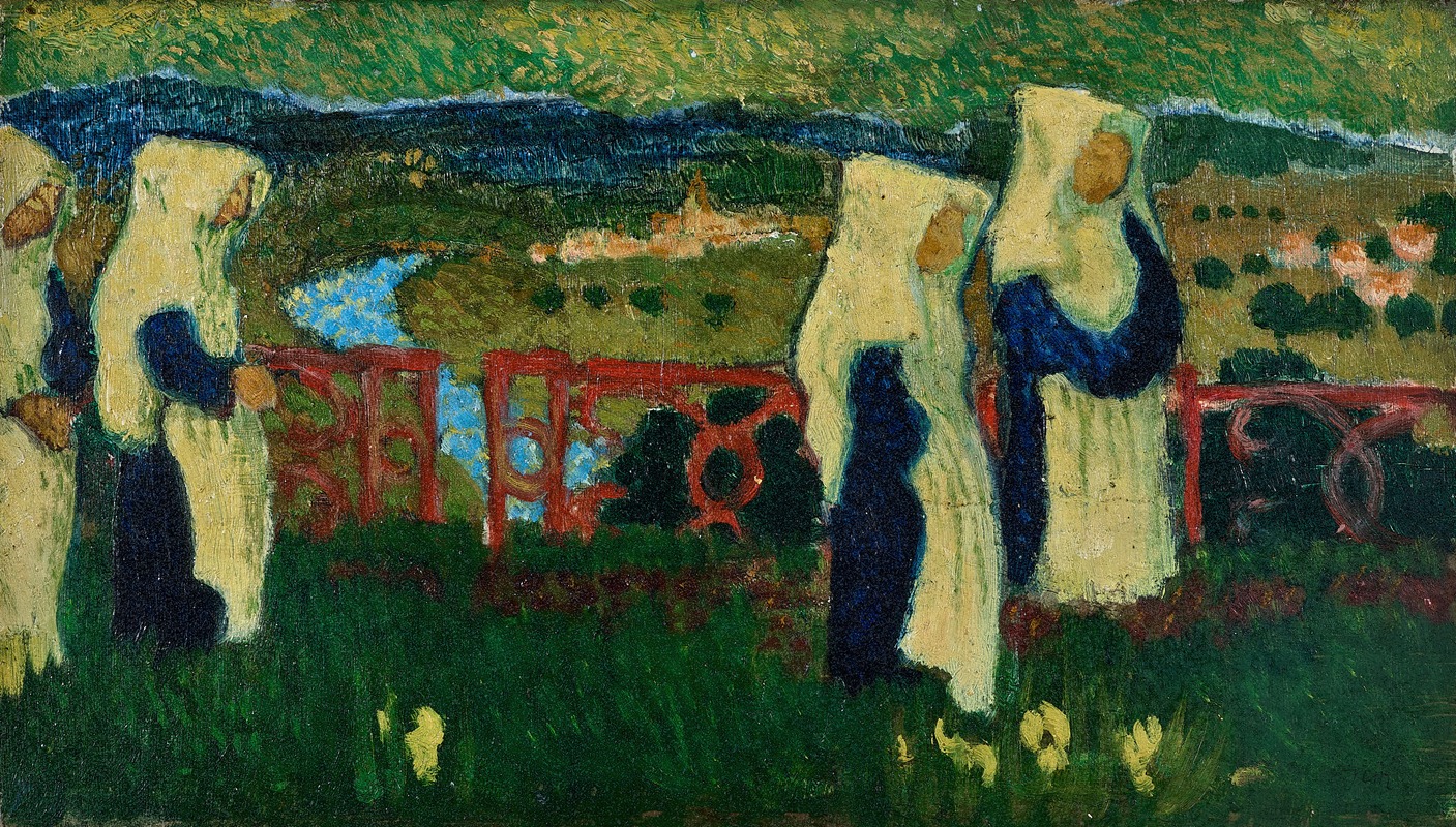 Maurice Denis - Les religieuses sur la terrasse de Saint-Germain