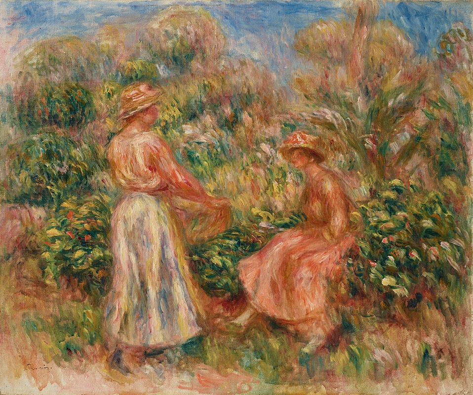 Pierre-Auguste Renoir - Deux femmes dans le jardin de Cagnes