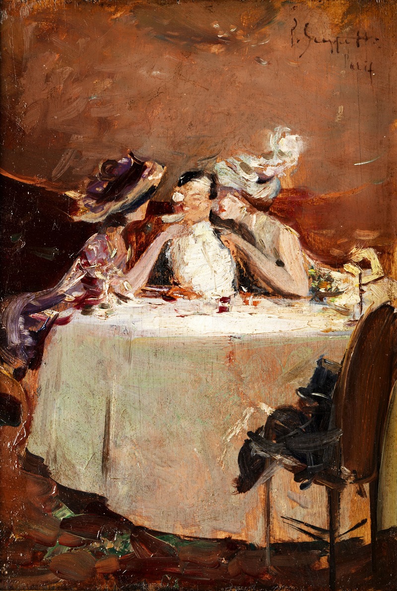 Pietro Scoppetta - Im Café