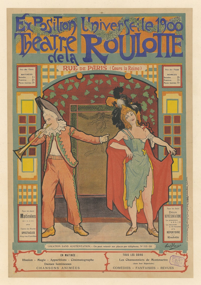 Saint-Blanquat - Exposition universelle de 1900. Théâtre de la Roulotte Rue de Paris (Cours la Reine)