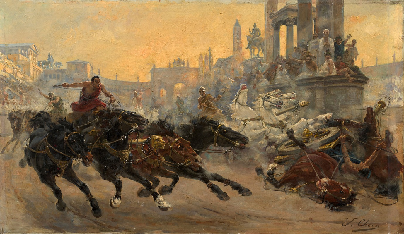 Ulpiano Checa Y Sanz - Chariot race in the circus maximus, during ancient Rome