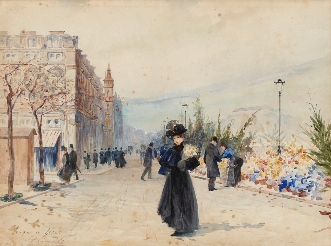 Elie Anatole Pavil - Le Quai aux fleurs. 4ème arrondissement