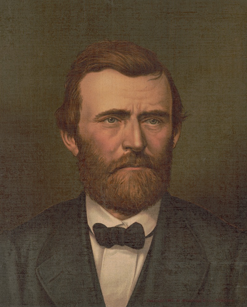 Strobridge & Co. Lith. - Ulysses S. Grant, bust portrait, facing right, wearing suit