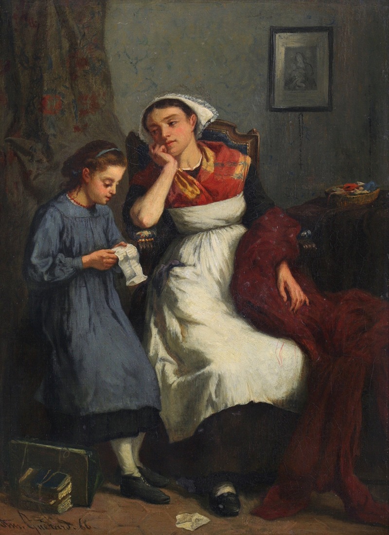 Amédée Guérard - Mother Listening to her Daughter Reading a Letter