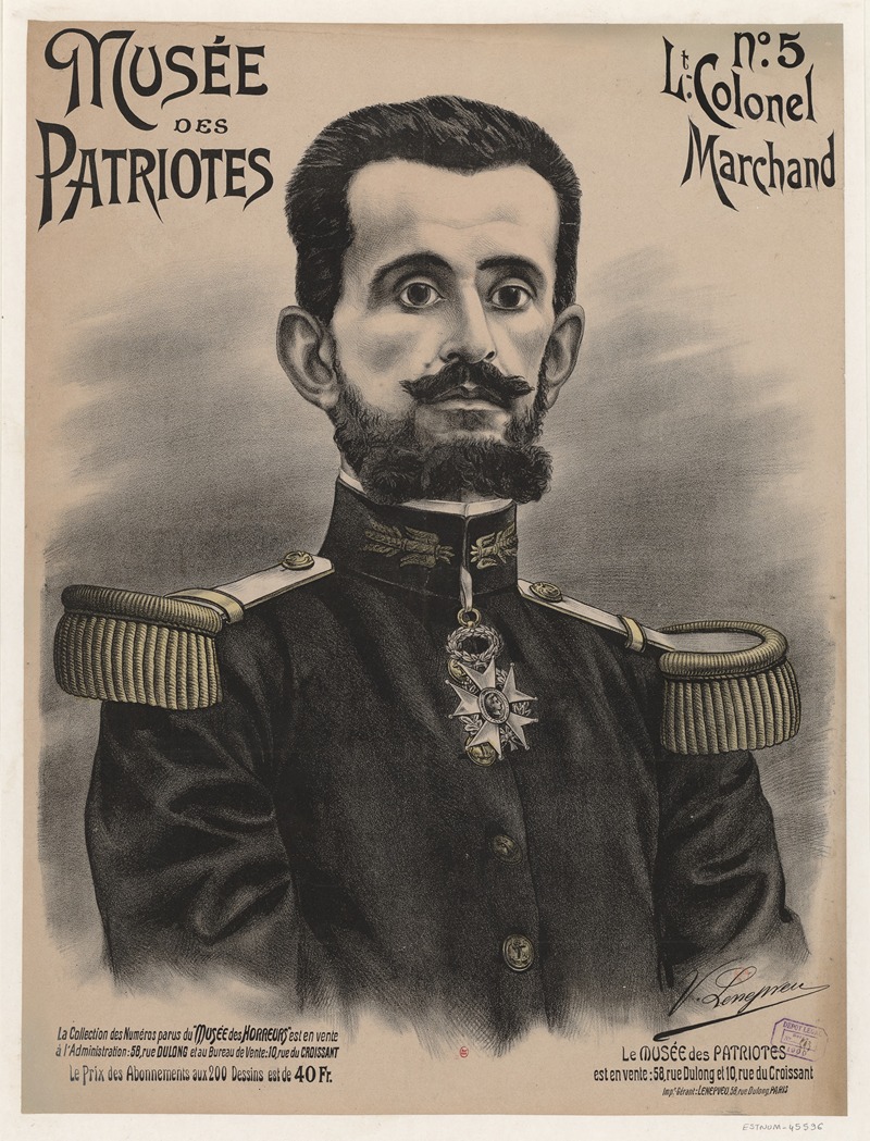 Victor Lenepveu - Musée des Patriotes. N° 5, Lt Colonel Marchand