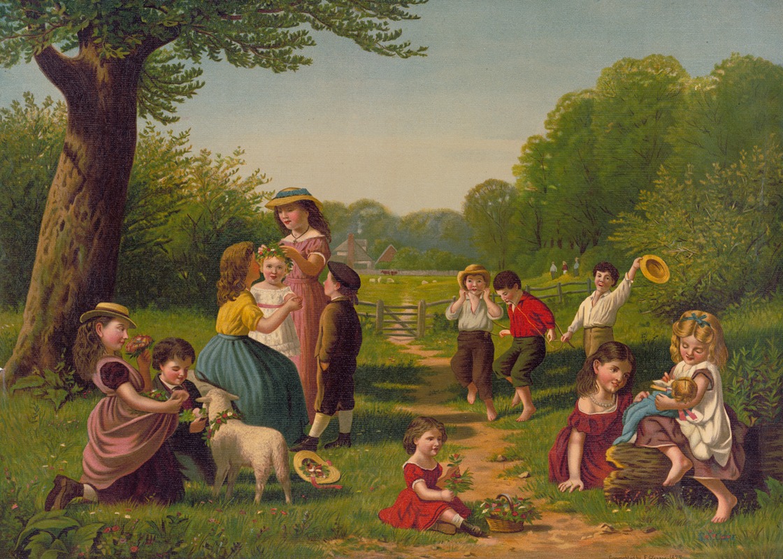 F. Gleason - Children at play in a field