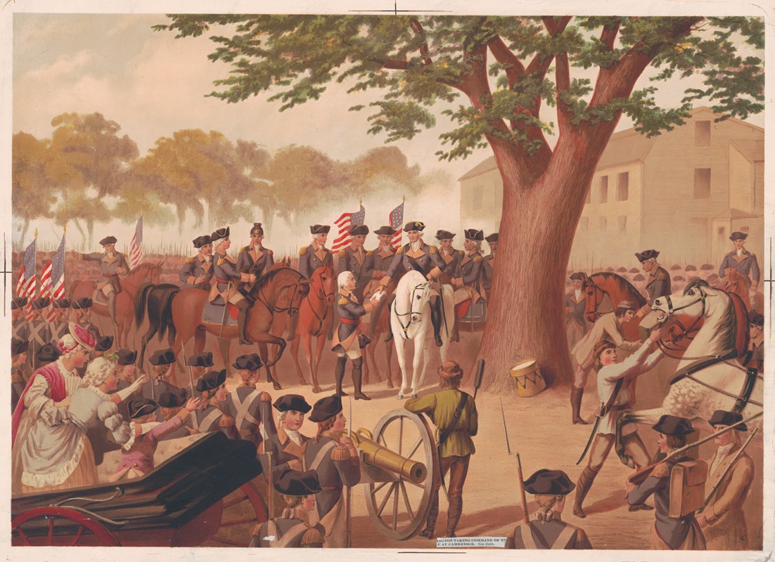 F. Gleason - Washington taking command of the army at Cambridge