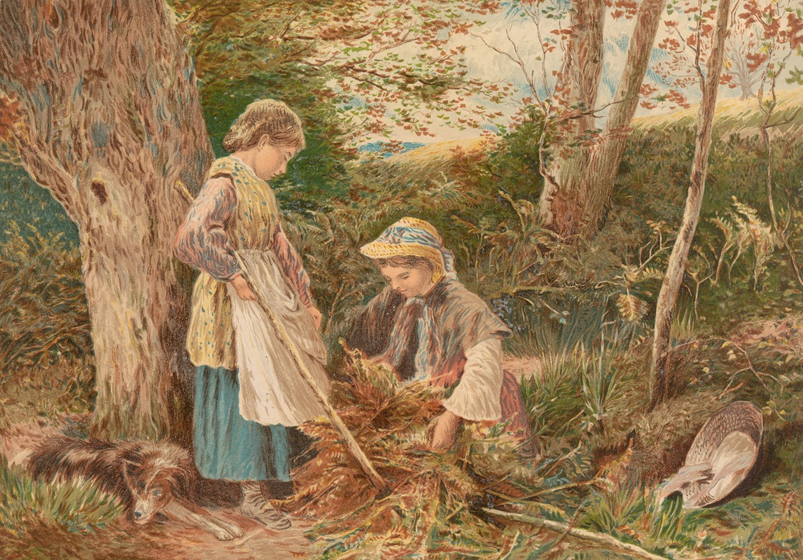 Myles Birket Foster - Gathering Bracken