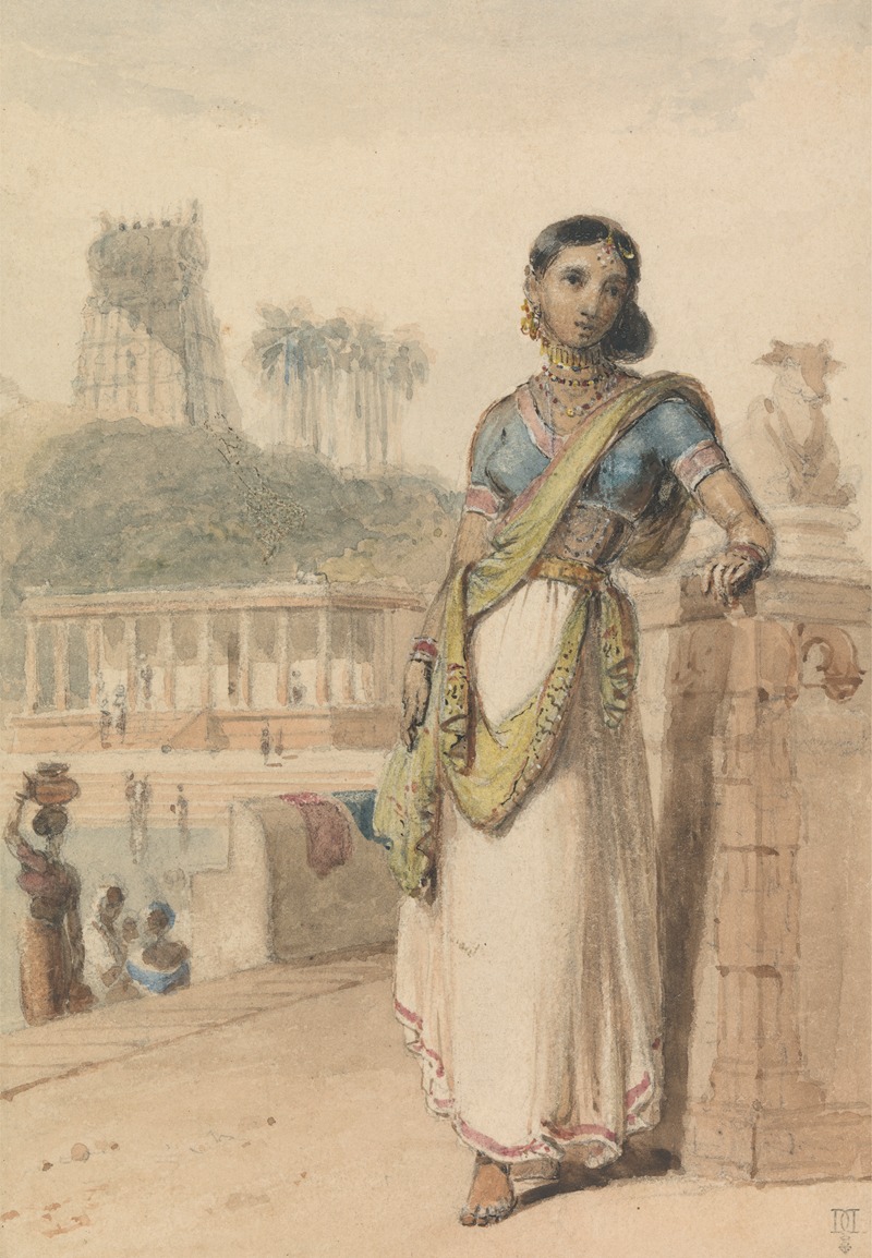 William Daniell - A High Caste Woman Standing by a Wall