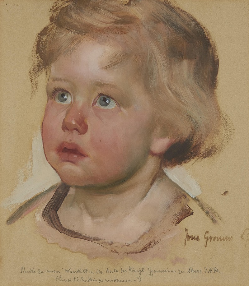 Josse Goossens - Kinderportrait (Studie zum Fresko ‘Lasset die Kindlein zu mir kommen’)