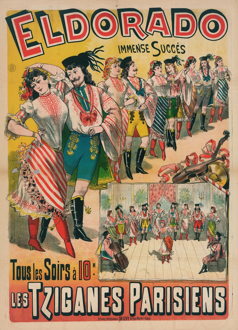 Imp. Charles Lévy - Eldorado Immense Succes Tous Les Soirs À 10 H. Les Tziganes Parisiens