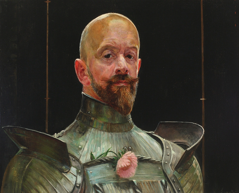 Jacek Malczewski - Self-portrait in armour