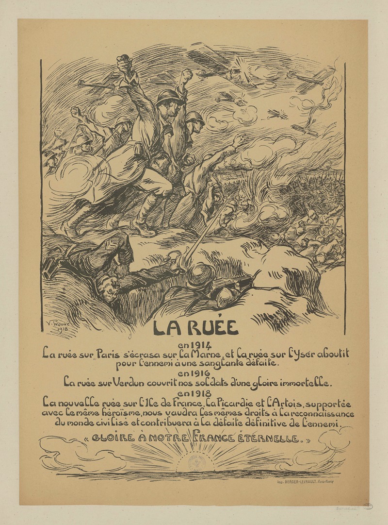 Victor Prouvé - La ruée en 1914