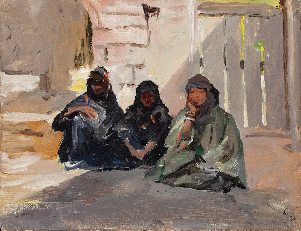 Jan Ciągliński - Demor – Bedouin women. From the journey to Palestine