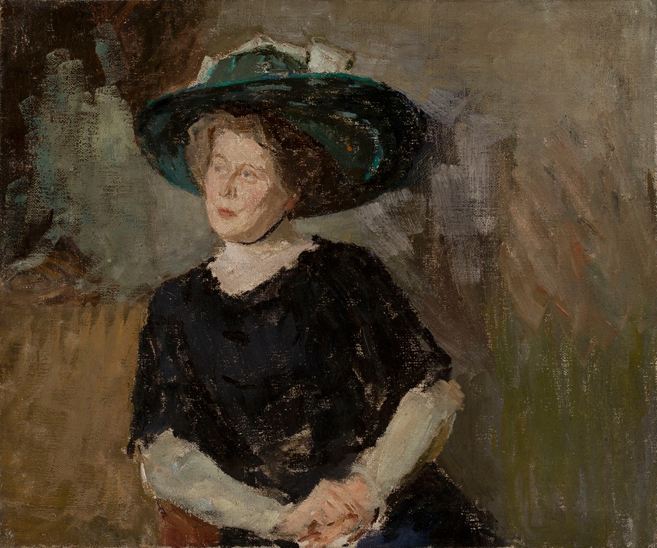 Jan Ciągliński - Lady in a hat