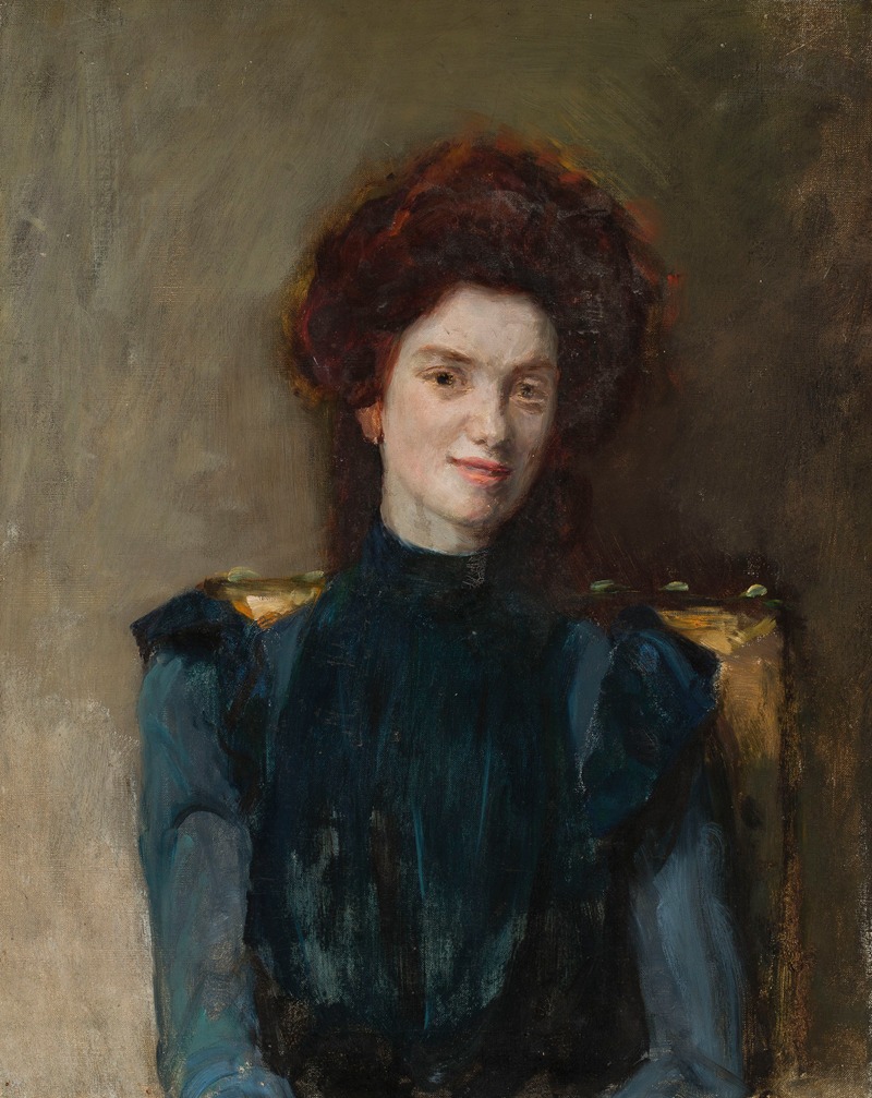 Jan Ciągliński - Portrait of red-haired woman