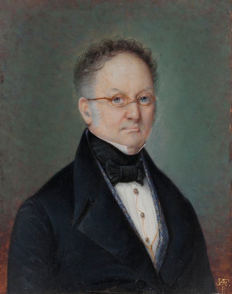 Jeremiasz David Aleksander Fiorino - Portret starszego mężczyzny w granatowym surducie