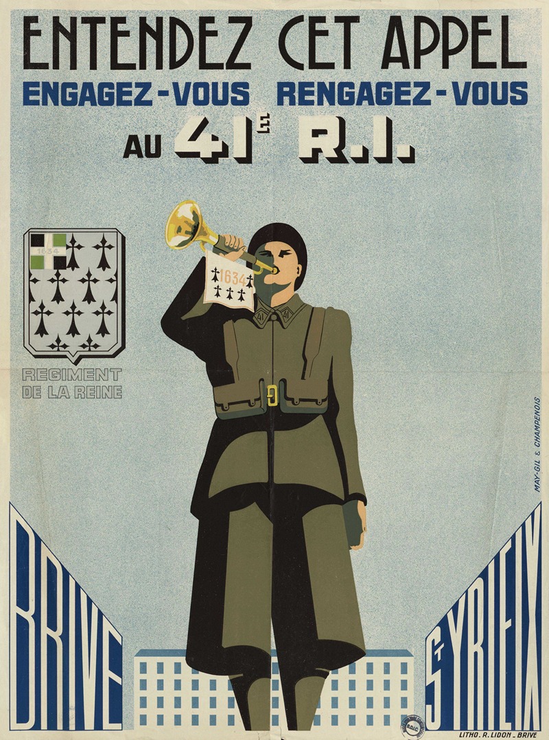 Anonymous - Affiche de recrutement de l’Armée de Vichy – 41e RI