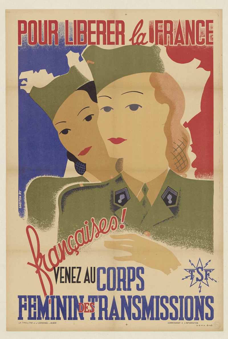 Anonymous - Armées françaises de libération. Affiches de recrutement- Corps féminin des transmissions